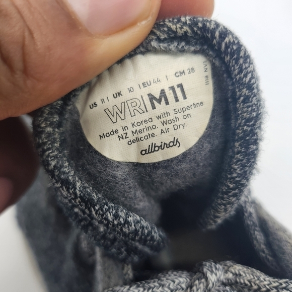 Allbirds Merino Wool Runners Lace Up Sneakers Shoes Mens Size 11 Natural Gray - Picture 12 of 16